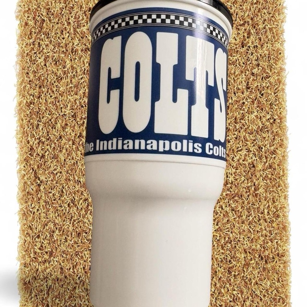 Indianapolis Colts Logo Travel Tumbler - White & Blue